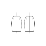 Womenswear Womens Classic Skirt Flat Spec Sketches Working Technical Fashion Drawing Croquis